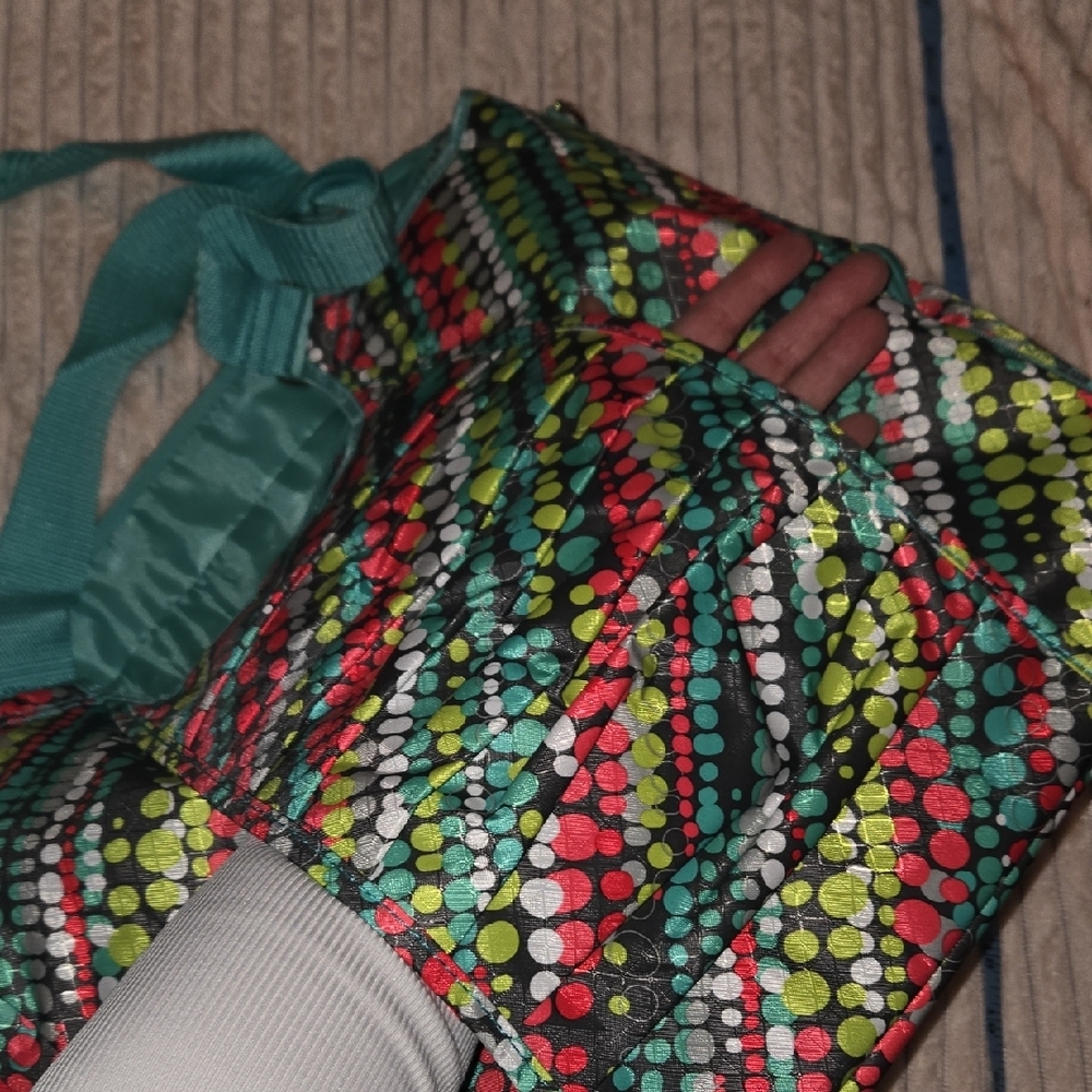Thirty-One Colorful Dot Stripe Tote - Picture 3 of 12